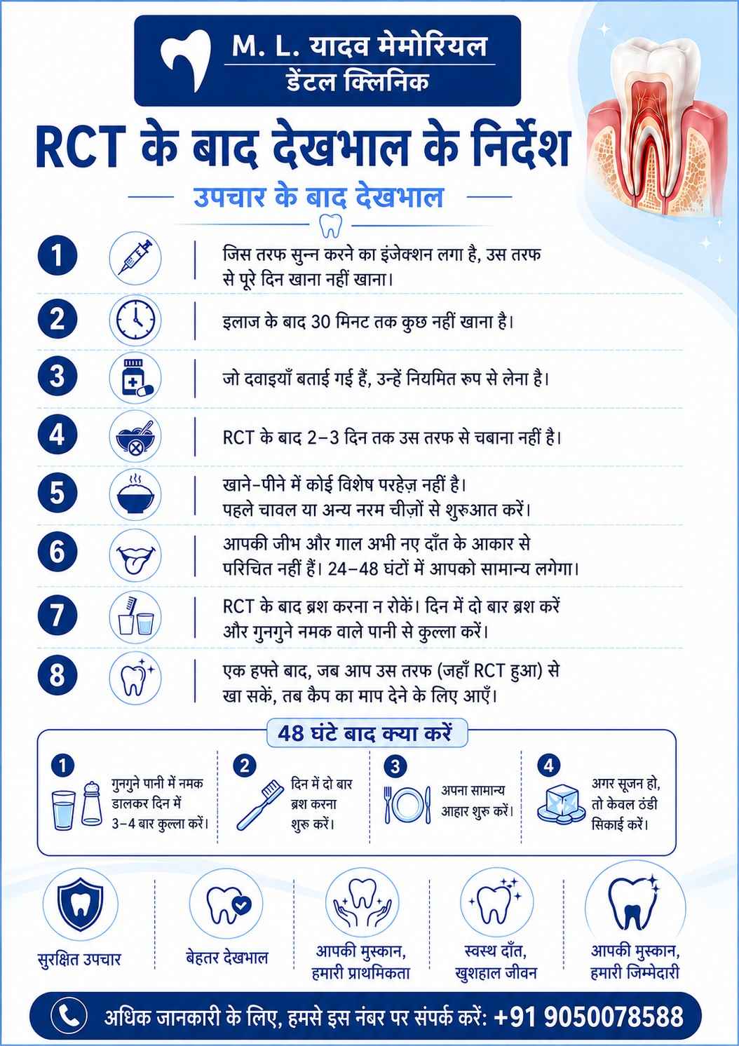 After care Root Canal Treatment